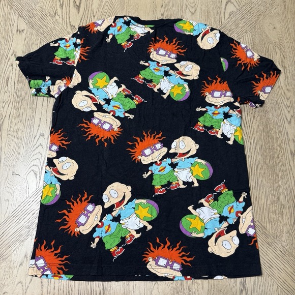 Nickelodeon Black Rugrats Shirt T-Shirt Tee Tommy Chuckie - Picture 2 of 7